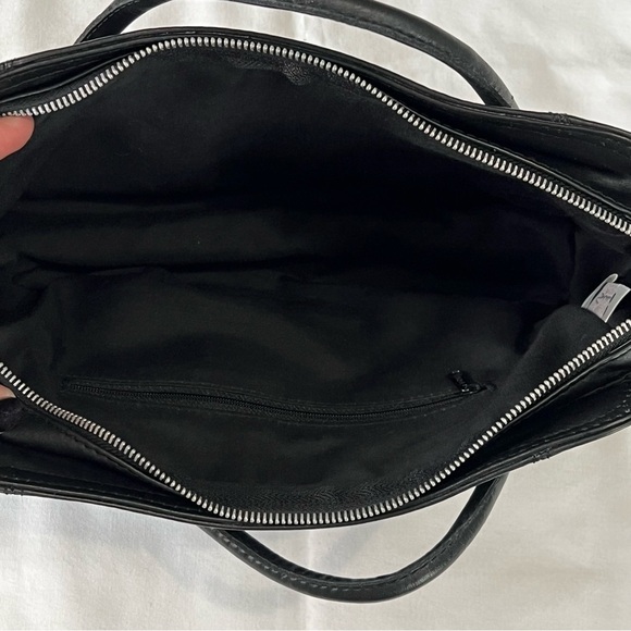 Vintage Spiegel Black Leather Hand Bag - Picture 3 of 6